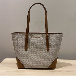 Michael Kors Faux Leather Tote Caramel Bag